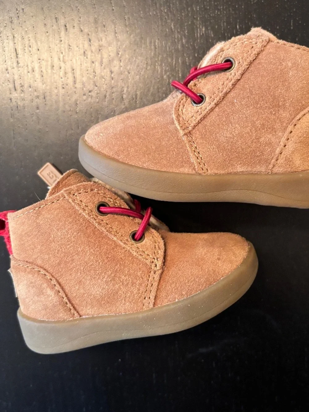 NWOT UGG Kristjan Brown Suede Baby Boots Size 2/3